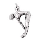 Diving Female Diver High Dive 3D 925 Solid Sterling Silver Charm MADE IN USA