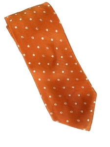 Neue Showkrawatte Erwachsene orange mit weißen Punkten - Bild 1 von 1
