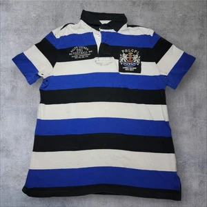 Polo Ralph Lauren Rugby Football PRLCFL Shirt Herren Large gestreift Custom Fit - Bild 1 von 9