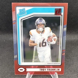 Donruss Clearly Troy Franklin 2024 novato con clasificación roja #/99 - Imagen 1 de 3
