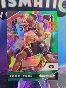 2020 Prizm ANTHONY EDWARDS GREEN PRIZM ROOKIE CARD GEORGIA RC T WOLVES - Picture 1 of 2