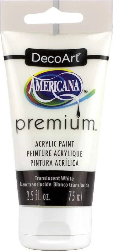 Americana Premium Acrylic Paint Tube 2.5oz Translucent White - image 1 of 1
