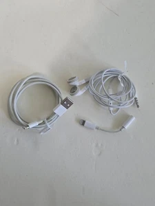 Câble Lightning Apple 3 pièces, écouteurs Earpods, connecteur Jack 3,5 mm vers Lightning - Photo 1 sur 4