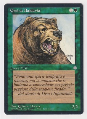 Italian Balduvian Bears Proof MP Ice Age Artist Quinton Hoover 1996 MTG Magic AP - Image 1 of 2