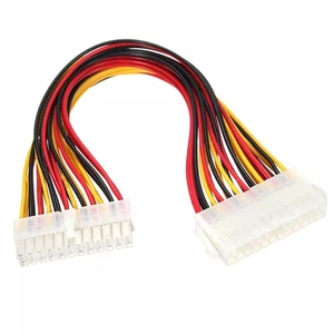 Power cable extension 24-pin ATX male to female, 30cm for PC, internal - Afbeelding 1 van 3