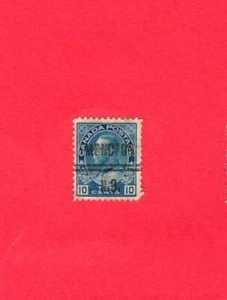 CANADA USED 10 CENT BLUE KGV ADMIRAL MONCTON PRECANCEL - Picture 1 of 1