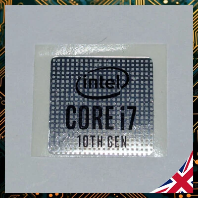 5x Intel Core i7 Sticker 10th Gen | Metal Foil Badge 18x18mm Original Genuine - Image 1 of 3