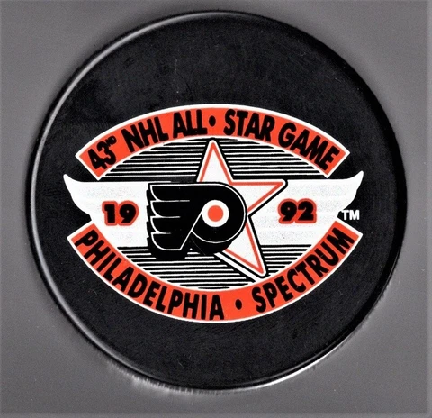 1992 NHL Hockey 43rd All Star Game Philadelphia Flyers  Souvenir Puck Cover