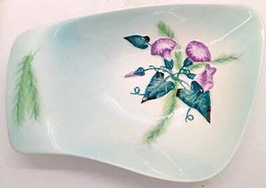 Carlton Ware Hand Painted Chartreuse (Green) Convolvulus Bowl - 27cm long - Bild 1 von 7