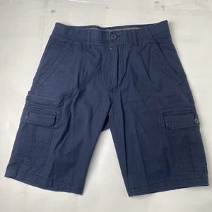 Wearfirst Men's Blue Cargo Hiking Shorts 11" Inseam Canvas Utility Size 34 - Picture 1 of 15