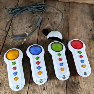 Official Microsoft Xbox 360 4 Big Button Pad Buzzer Controllers with IR Receiver - Picture 1 of 1