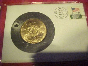 1969 #E-16 99 COMPANY FIRST DAY FIRST ISSUE STERLING BRONZE MAN ON THE MOON  - Picture 1 of 5