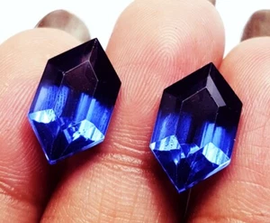 Par de piedras preciosas sueltas tanzanita natural de 8 a 10 quilates certificado R373 - Imagen 1 de 7