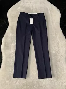 NWT Boss by Hugo Boss 4 Tatestellito Blue Check Stretch Wool Trouser Pant $278 - Picture 1 of 10