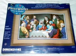 Dimensions Paint Works : THE LAST SUPER - Paint by Number Kit 91036 J.Himsworth - Picture 1 of 5