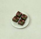 Dollhouse Handcrafted Cherry Chocolate Petit Fours 1:12 Doll House Miniatures