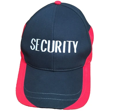 WEARGUARD SECURITY CAP HAT MENS STRAPBACK BLUE RED ADJUSTABLE 100% COTTON - Image 1 of 4
