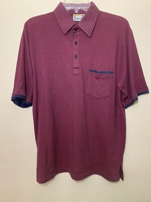 Polo London Vintage Rayas Rojo Niebla (L). Talla grande. SS. Excelente estado. Foto 1 de 4