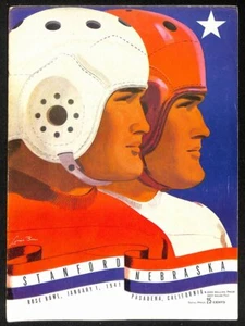 1941 Rose Bowl Stanford vs. Nebraska NCAA Football Game Program 192890 - Picture 1 of 3
