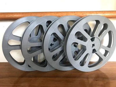 16 mm 400 pies Carretes de película de película de plástico gris NUEVOS - Paquete de 4 carretes 16 mm 400' Foto 1 de 4