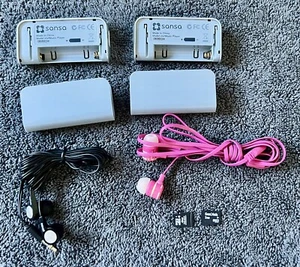 MP3 Player Lot! - Bundle Sansa Slotmusic Players ,Headphones and MicroSD Cards! - Picture 1 of 3
