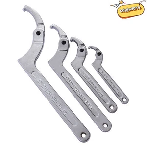 4pcs Hook & C Pin Spanner Hook Wrench 19~170mm Adjustable C Spanner Tool Kit Set - Picture 1 of 20