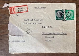 Copertina Vienna Vienna a Shanghai Ghetto Ebraico VIA Siberia 1941 Olocausto WW2 - Foto 1 di 4