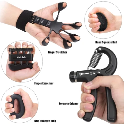 Grip Strength Trainer 5-60Kg Adjustable - 6PCS Hand Gripper for Strength & Rehab - Imagen 1 de 4