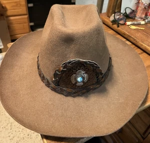 Trail Boss Navajo Size 7 Cowboy Hat Light Brown - Picture 1 of 4