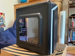 Boîtier de jeu pour PC CiT F3 F3 Micro-ATX - Noir/Blanc - Photo 1/5