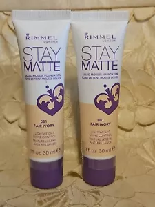 2-Rimmel-LONDON-Stay Matte-Liquid Mousse Foundation-081 FAIR IVORY-1 OZ. - Picture 1 of 3