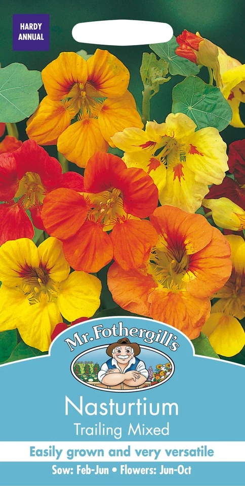Mr Fothergills - Flower - Nasturtium Trailing Mixed - 35 Seeds - Image 1 of 1