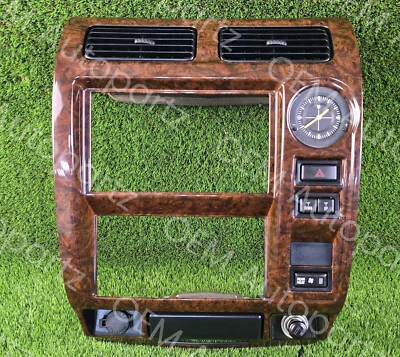 Toyota Land Cruiser 1996-2002 tablero radio embellecedor bisel ventilación de aire con reloj OEM jdm Foto 1 de 4