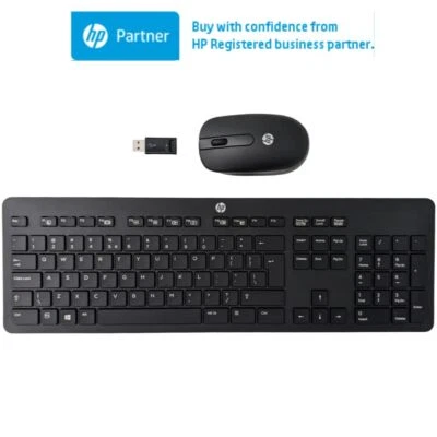 HP WIRELESS KEYBOARD MOUSE SET BUSINESS SLIM QWERTY US EU Black For PC LAPTOP - Image 1 of 4