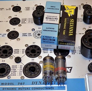 2 new 6BH6 tubes NOS NIB Daystrom (Japan) and Sylvania (USA) tested excellent - Picture 1 of 3
