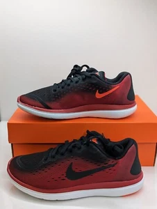 NIKE FLEX 2017 RN 904236 005 BLACK/ MLTC HERMATITE TOUGH RED SIZE YOUTH 4Y - Picture 1 of 9