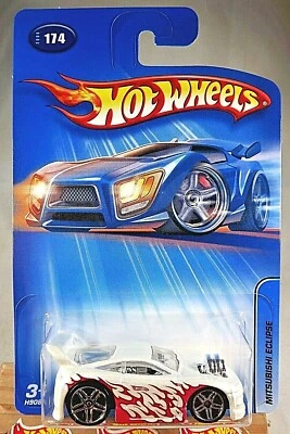 2005 Hot Wheels Mainline No174 MITSUBISHI ECLIPSE белый с хромированной вариацией Pr5 Sp - Изображение 1 из 4