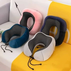 Memory Foam U Shaped Travel Pillow Neck Support Soft Head Rest Plane Car Cushion - Picture 1 of 17
