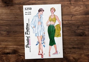 Simplicity 3250 Damen Jacke, Neckholder, BH-Top, Pedaldrücker 50er Jahre - Bild 1 von 4