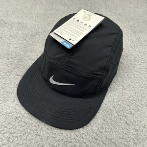 Nike Aw84 Hat Cap Mens 5 Panel One Size Nike AW84 Black Lightweight NWT - Picture 1 of 10
