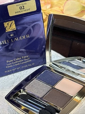 Estee Lauder Pure Color Envy Luxe Eyeshadow Quad - 02 Indigo Night - FS NIB Free - Image 1 of 2