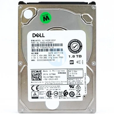 Dell 2TRM4 1.8TB Enterprise Class (SFF 2.5in) SAS-3 12G 10K HDD 02TRM4 - Immagine 1 di 4