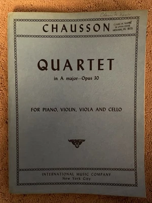 Chausson, Ernest - Quartet In A Major Op. 30 (IMC #837) - Image 1 of 3