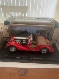 KYOSHO 1:18 SCALE DIECAST RARE MORGAN PLUS 4 SPORTS CAR RED MINT IN THE BOX - Picture 1 of 9