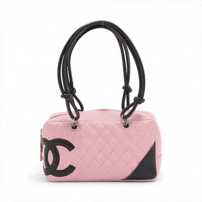 Chanel Cambon Line Lambskin Hand bag Pink Silver Metal Fittings 9XXXXXX - Image 1 of 4