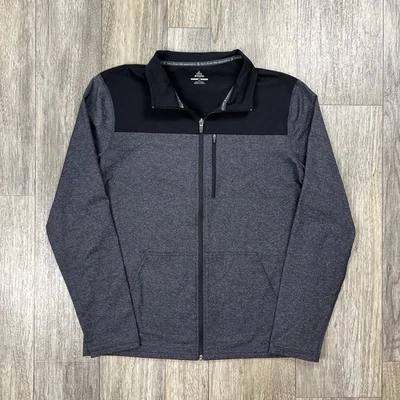 Chaqueta PrAna Cremallera Completa Para Hombre Grande Variable Negra Gris Atletismo Aire Libre Senderismo Foto 1 de 4