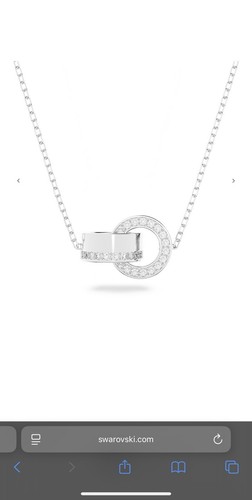 VETEMENTS Collana ad anello ad incastro Swarovski tono argento