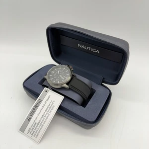 Nautica NCT Blue Ocean Chronograph Quarz schwarzes Zifferblatt Herrenuhr NAPBOF405 - Bild 1 von 5