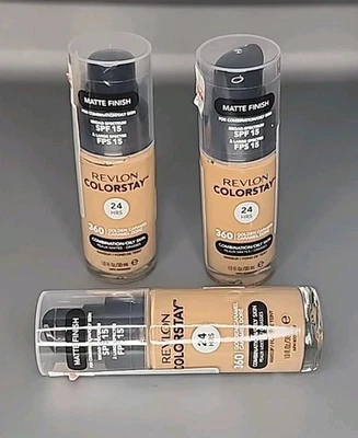 Revlon Colorstay 24 Hr Longwear  Foundation Combo/Oily 360 Golden Caramel-3 Pack - Image 1 of 4