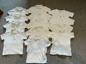 Boys Girls 8-9 9-10 White School Uniform Polos PE T Shirts Tops x13. Next Hype - Picture 1 of 1